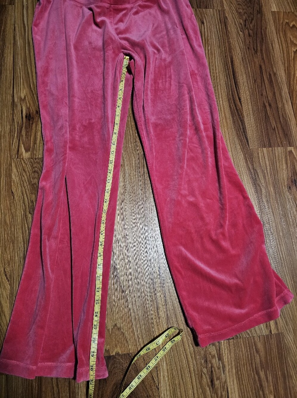 Juicy Couture Pink Velour Wide-Leg Sweatpants - Picture 5 of 7